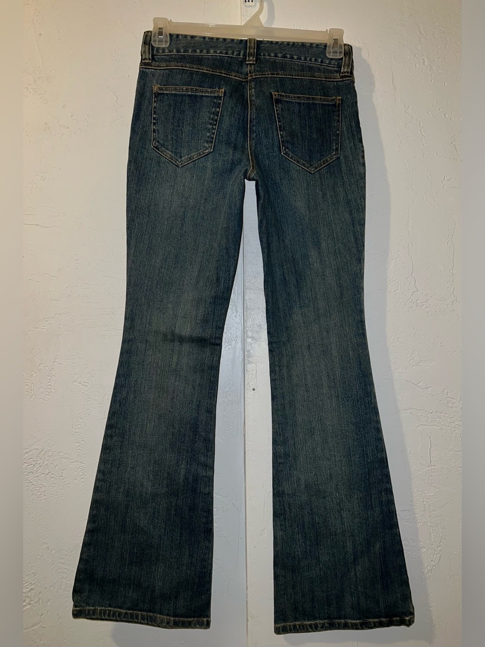 Vintage Y2K Rhinestone Skull Bootcut Jeans - Picture 3 of 10
